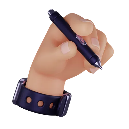 Hand Holding Pen  3D Icon