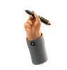 Hand holding pen
