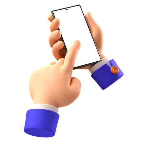 Hand Holding Phone 11  3D Icon