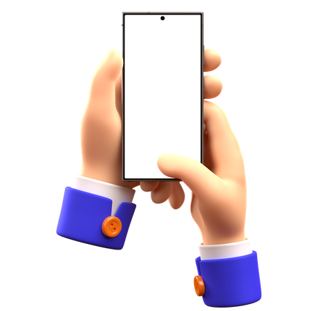 Hand Holding Phone 13  3D Icon