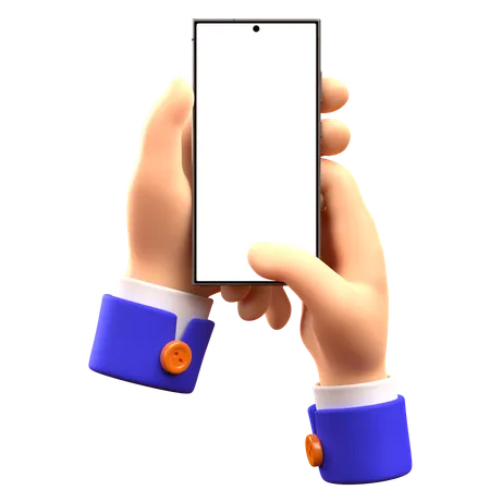 Hand Holding Phone 13  3D Icon