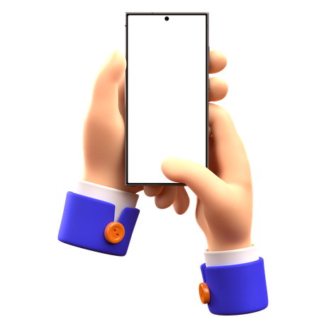 Hand Holding Phone 13  3D Icon