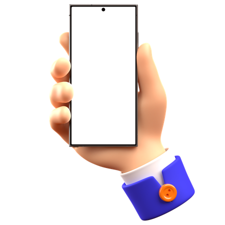 Hand Holding Phone 14  3D Icon