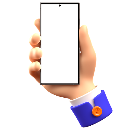 Hand Holding Phone 14  3D Icon