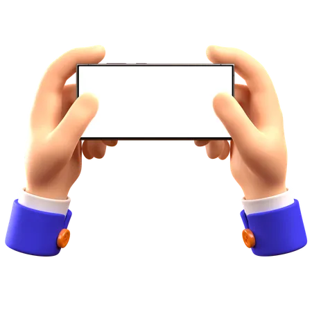 Hand Holding Phone 15  3D Icon