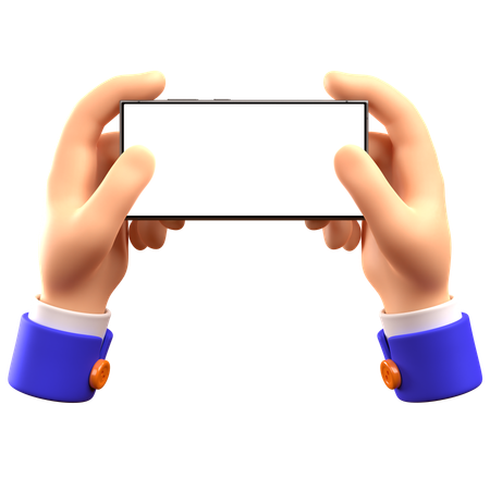 Hand Holding Phone 15  3D Icon