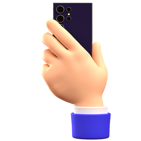 Hand Holding Phone 16  3D Icon
