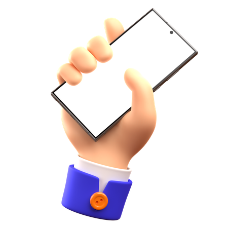 Hand Holding Phone 17  3D Icon