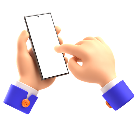 Hand Holding Phone 2  3D Icon