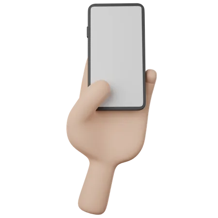 Hand Holding Phone  3D Icon