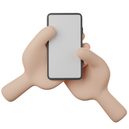 Hand Holding Phone  3D Icon