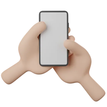 Hand Holding Phone  3D Icon