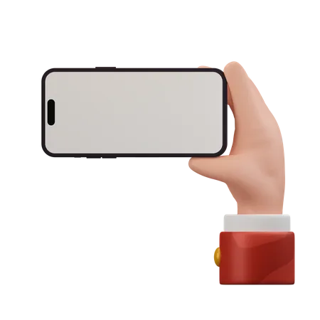 Hand Holding Phone  3D Icon