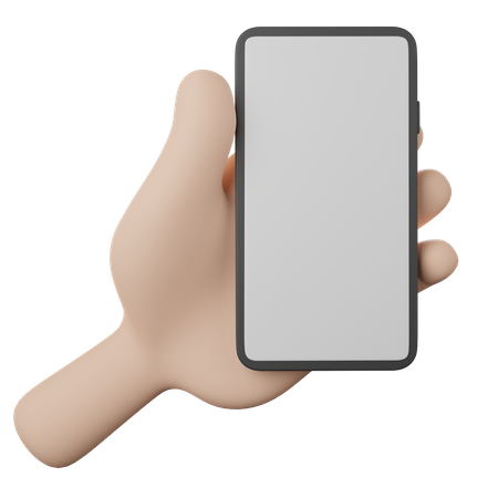 Hand Holding Phone  3D Icon