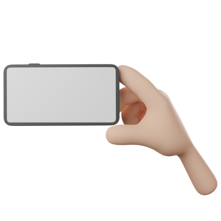 Hand Holding Phone  3D Icon