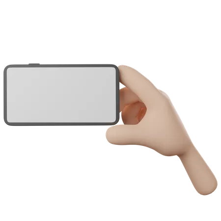 Hand Holding Phone  3D Icon