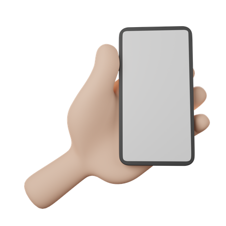 Hand Holding Phone  3D Icon