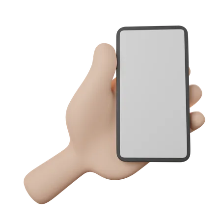 Hand Holding Phone  3D Icon