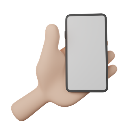 Hand Holding Phone  3D Icon