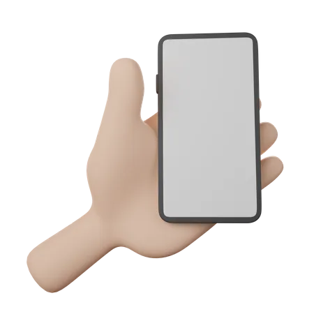 Hand Holding Phone  3D Icon