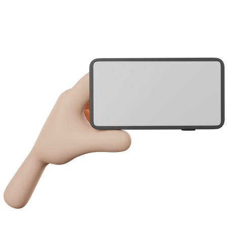 Hand Holding Phone  3D Icon