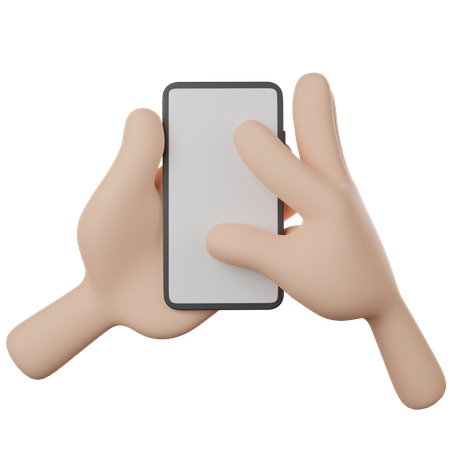 Hand Holding Phone  3D Icon