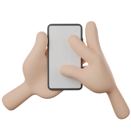 Hand Holding Phone  3D Icon