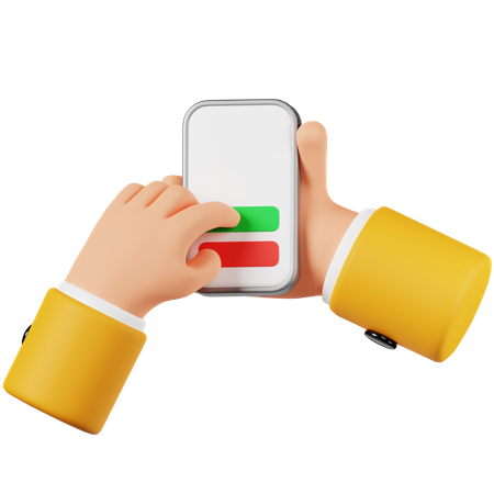 Hand Holding Phone  3D Icon