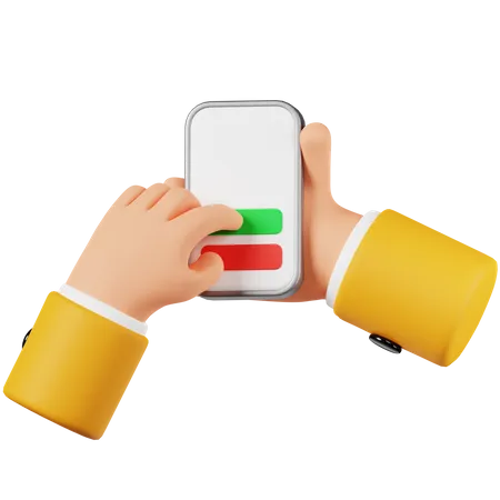 Hand Holding Phone  3D Icon