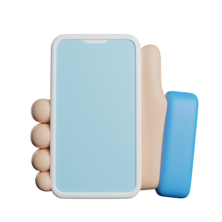 Hand Holding Phone  3D Icon