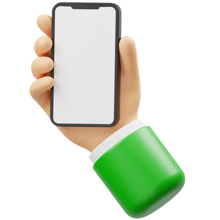 Hand Holding Phone  3D Icon