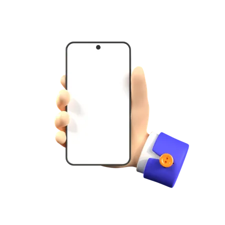 Hand Holding Phone  3D Icon