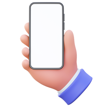 Hand Holding Phone  3D Icon