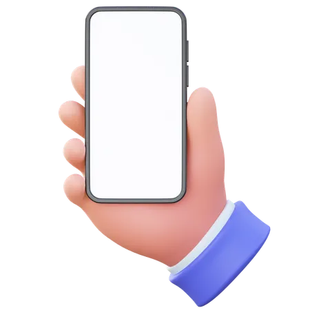 Hand Holding Phone  3D Icon