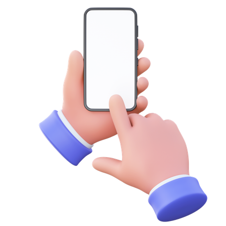 Hand Holding Phone  3D Icon