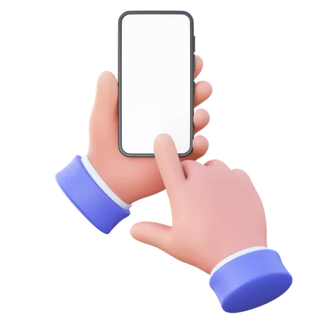 Hand Holding Phone  3D Icon