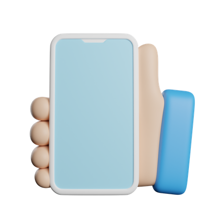 Hand Holding Phone  3D Icon