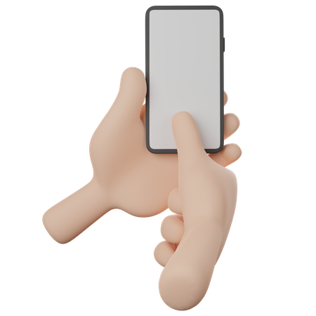 Hand Holding Phone  3D Icon