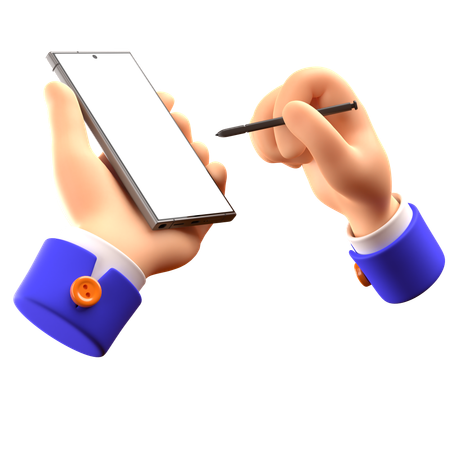 Hand Holding Phone 4  3D Icon