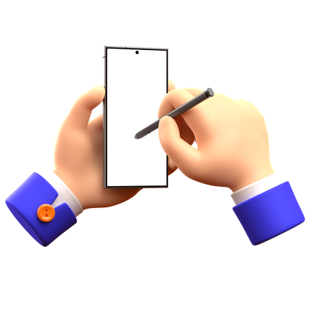 Hand Holding Phone 5  3D Icon