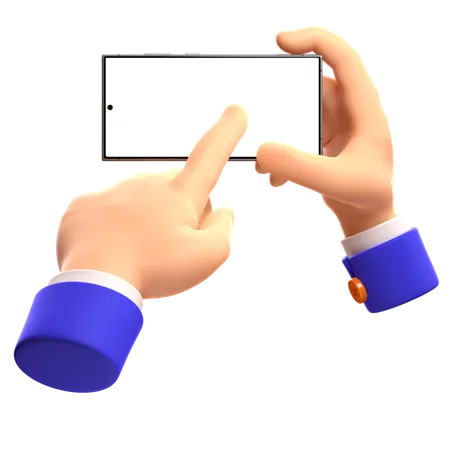 Hand Holding Phone 6  3D Icon