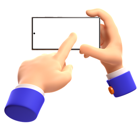 Hand Holding Phone 6  3D Icon