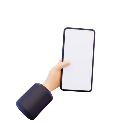 Hand Holding Phone 3D Icon