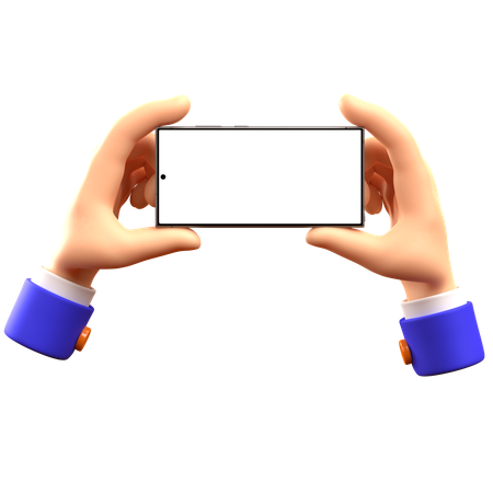 Hand Holding Phone 7  3D Icon