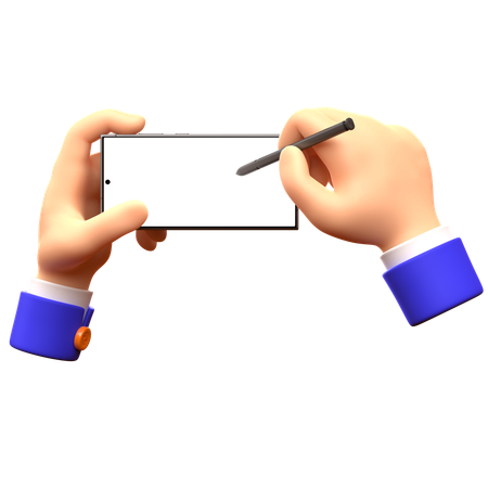 Hand Holding Phone 8  3D Icon
