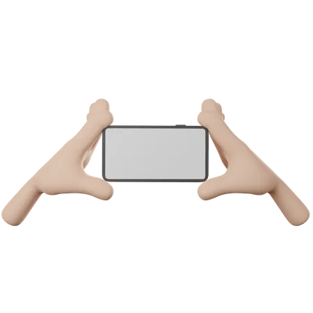 Hand Holding Phone  3D Icon