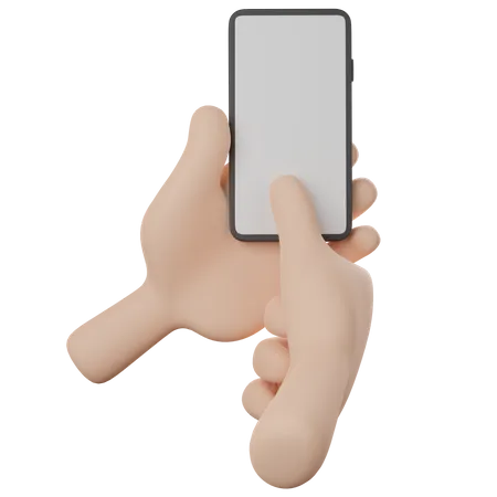 Hand Holding Phone  3D Icon