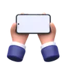 Hand holding phone landscape