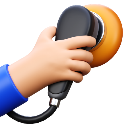 Hand Holding Polish Machine  3D Icon