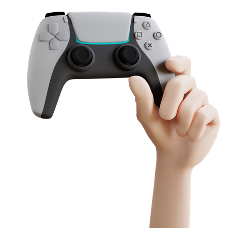 Hand holding ps5 3D Icon
